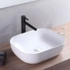 Chiuveta Blat Baie REA Mona Slim Ceramica Sanitara Alba Design Modern