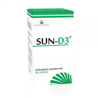 Sun D3, 60 capsule, Sun Wave Pharma foto