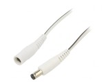 Cablu Alimentare DC Alb 2x0,5mm2 5,5/2,1 Soclu la 4,0/1,7 Mufă Drept