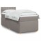 vidaXL Pat box spring cu saltea, gri taupe, 100x200 cm, textil 3286609