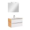 Mobilier complet de baie Vario Trim 80 stejar-alb