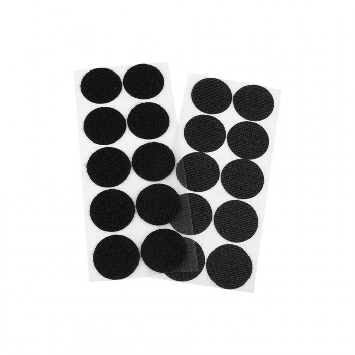 Set complet 10 buline arici autoadezive Crisalida, puf si scai, 35 mm, Negru