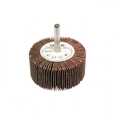 Perie abrz.circ.cu tija 60x30x6mm gr.40 Yato YT-83361 foto