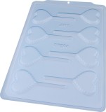 Forma ciocolata acadea/lollipop Inima, dubla, 8 cavitati, 64x58.5x7mm