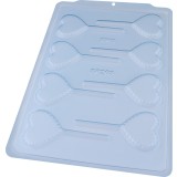Forma ciocolata acadea/lollipop Inima, dubla, 8 cavitati, 64x58.5x7mm