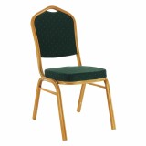 Cumpara ieftin Scaun textil verde metal auriu Zina 44x60x95 cm