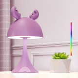 Lampa de noptiera LED cu touch pentru copii 7 moduri RGB reincarcabila reglabila &ndash; violet