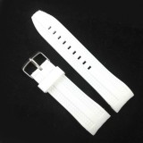 Curea de ceas din Silicon - Culoare Alba - Capete Curbate - 24mm - WZ3942, Time Veranda