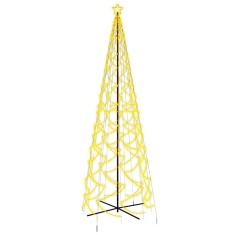 Brad de Craciun conic, 1400 LED-uri, alb cald, 160x500 cm foto