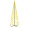 Brad de Craciun conic, 1400 LED-uri, alb cald, 160x500 cm