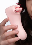 Stimulator Clitoris Fondle Vibration&amp;Massage, 5 Viteze, Silicon, USB, Roz