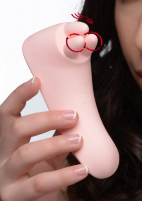 Stimulator Clitoris Fondle Vibration&amp;amp;Massage, 5 Viteze, Silicon, USB, Roz foto