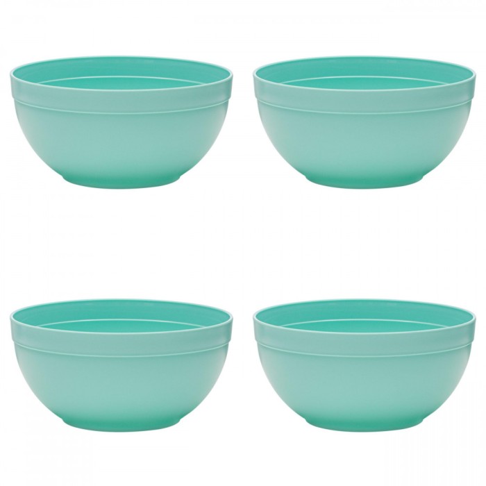 Set boluri, 4 piese, 2.5 l, Plastic, Verde Marin