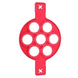 Cumpara ieftin Forma Silicon Alimentar 7 Compartimente, Clatite, Oua, Rotunda, Antiaderenta, Rosu