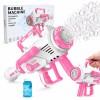 Pistol profesional baloane de sapun, cu lumini, sunete si solutie inclusa