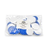 Set de 8 unități: Fișe adezive de schimb pentru discuri de pedichiură, 20 mm, #240, 50 bucăți, albastre