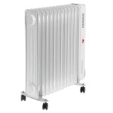 Radiator Ulei Adler AD7826, 2500W, 13 Elementi, Telecomanda, Display LED, Termostat 15-35&deg;C, Alb