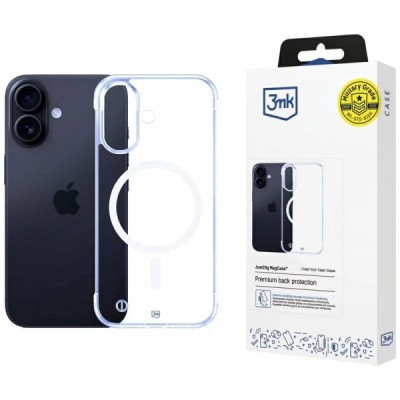 Husa MagSafe pentru Apple iPhone 16, 3MK, Just20g, Transparenta foto