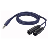 Cablu audio Jack 6.3 stereo la 2 XLR tata (3 poli, balansat), DAP Audio FL-36150-1.5m