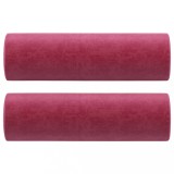 Cumpara ieftin Perne decorative, 2 buc., rosu vin, &Oslash;15x50 cm, catifea