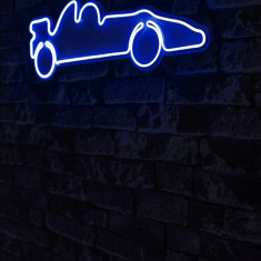 Decoratiune luminoasa LED, Formula 1 Race Car, Benzi flexibile de neon, DC 12 V, Albastru