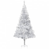 Pom de Crăciun artificial cu suport, argintiu, 240 cm, PET