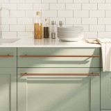 VidaXL M&acirc;nere de dulap, 5 buc., bronz, 480 mm, oțel inoxidabil