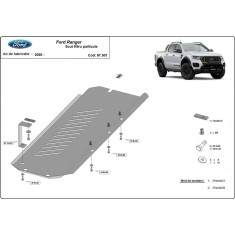 Scut metalic filtru particule Ford Ranger 2019-2023