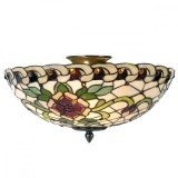 Plafoniera din metal si sticla Tiffany 40x25 cm