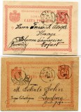 1894 ,1899 , CP 37 , CP 41a , Doua carti postale circulate extern