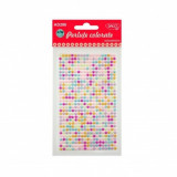 Cumpara ieftin Forme Plastic Autoadeziv DACO, 570 Buc/Set, 4 mm, Model Perlute Colorate, Multicolor, Accesorii Craft, Perle din Plastic Adezive, Perle Colorate Adezi