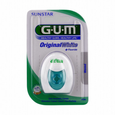 Ata Dentara, GUM, Original White Floss, cu Fluor si Microparticule de Siliciu, 30m foto