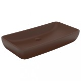 Cumpara ieftin Chiuveta dreptunghiulara lux, maro inchis, 71x38 cm, ceramica