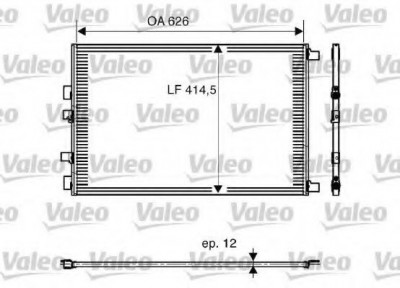 Condensator / Radiator aer conditionat RENAULT MEGANE II Limuzina (LM0/1) (2003 - 2016) VALEO 818002 foto