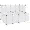 Cusca pentru animale mici transparent 143x107x93 cm PP si otel