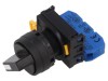 Comutator rotativ 22mm 2 NO negru fără IP65