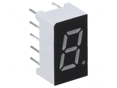 Afișaj LED cu 7 segmente 7,62 mm, 0,3 Nr. car: 1, Roșie, 40 mcd - Display Digital pentru Proiecte Electronice foto