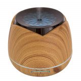 Cumpara ieftin Difuzor aromaterapie PNI HU180 pentru uleiuri esentiale, cu ultrasunete, 400 ml, timer, 7 culori LED, inchidere automata, Wood Grain