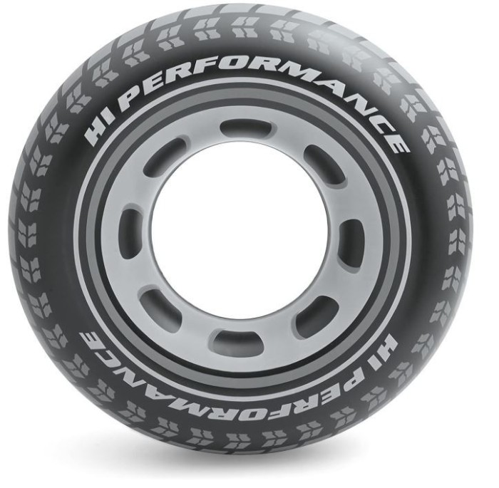 Colac de inot Intex Giant Tyre, model roata de masina, 91 cm - SECOND
