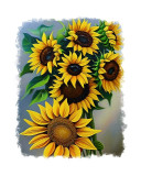 Cumpara ieftin Sticker decorativ, Floarea Soarelui, Galben, 70 cm, 6793ST, Oem