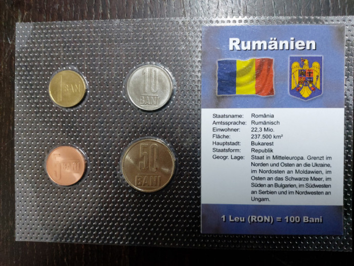 Seria completata monede - Romania 4 monede 2005