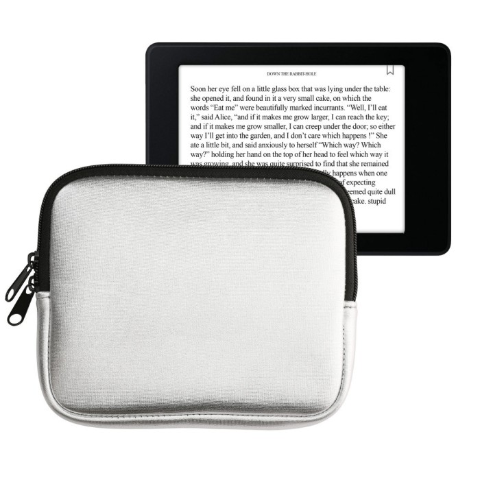 Husa Universala Kwmobile pentru eBook Reader de 7 inch, Argintiu, Neopren, KWM0000151W010C