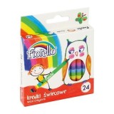Creioane cerate Fiorello 170-1386, 24 culori, blister carton