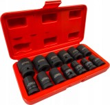 Set trusa chei tubulare impact &frac12; 13 piese 10-24mm intarite, pistol impact (V39461)