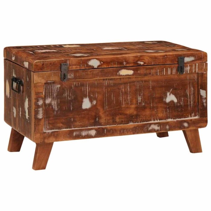 Cutie de depozitare 70 x 35 x 40 cm Lemn masiv reciclat