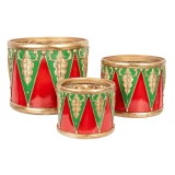 Cumpara ieftin Set 3 Tobe Craciun polirasina multicolora &Oslash; 32x25 cm / &Oslash; 24x19 cm / &Oslash; 18x15 cm