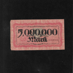 Germania 5000000 5.000.000 marci mark 1923 Wurttemberg seria016713