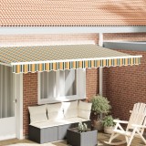 vidaXL Marchiza de 4m, verde și galben, 3.8x0.2m