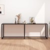 VidaXL Masă consolă, negru, 220x35x75,5 cm, sticlă securizată