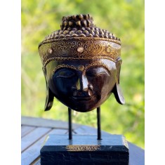 Sculptura din lemn Indian Serenity Buddha, M